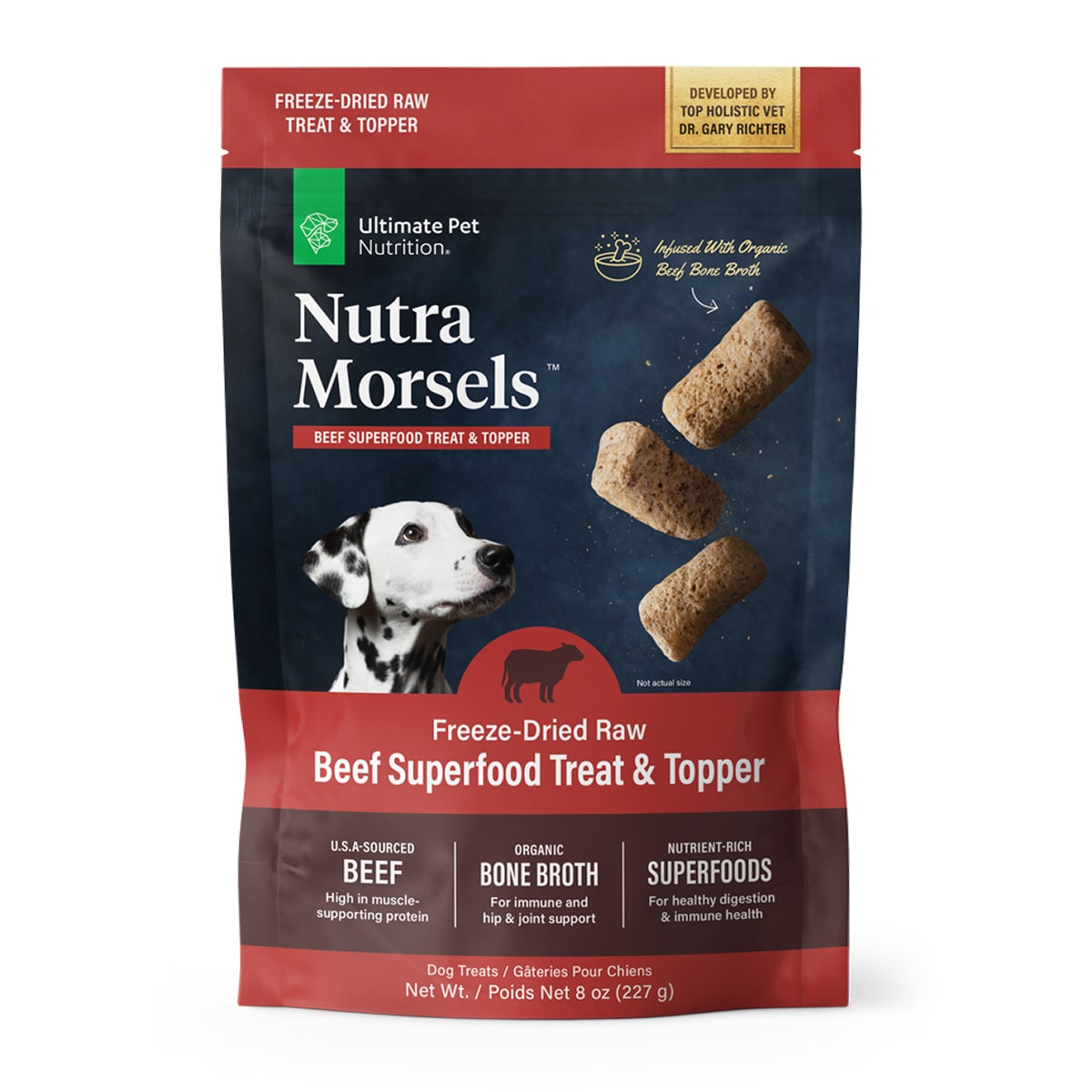 Nutra Morsels Beef Treats for Dogs, 8 oz Bag
